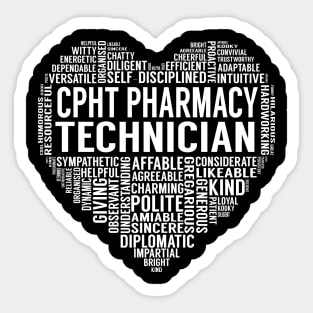 Cpht Pharmacy Technician Heart Sticker